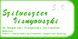 szilveszter visnyovszki business card